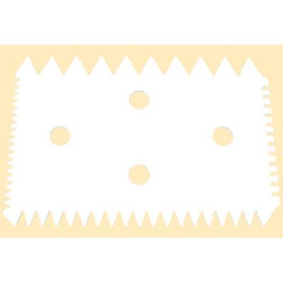 Three-way PVC rectangular 4-sided comb